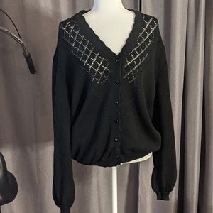 Vintage Black Cardigan